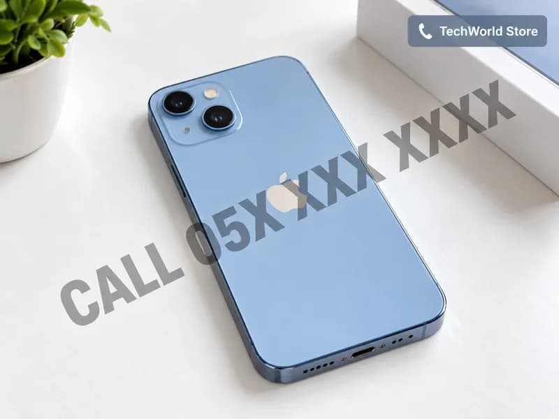 A phone photo with a phone number and shop name printed across it